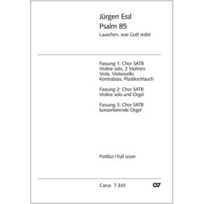 Lauschen, was Gott redet [Psalm 85] : Kantate in 4 Sätzen