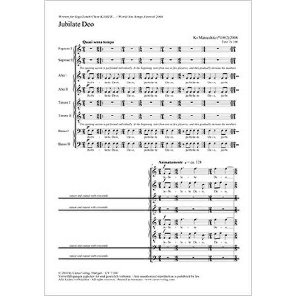 Jubilate Deo : F-Dur