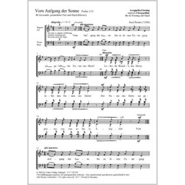 Vom Aufgang der Sonne : G-Dur