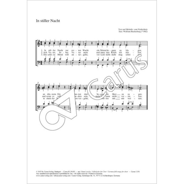 In stiller Nacht : A minor