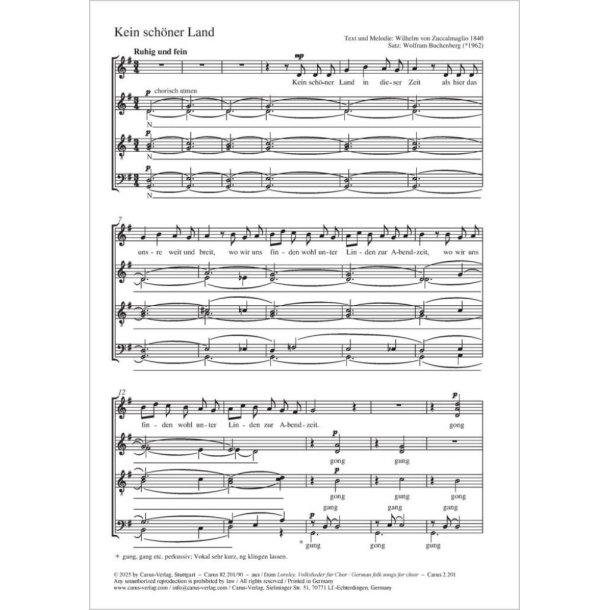 Kein sch&ouml;ner Land : G major