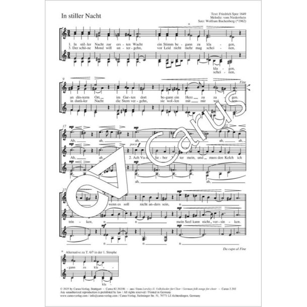 In stiller Nacht : A minor