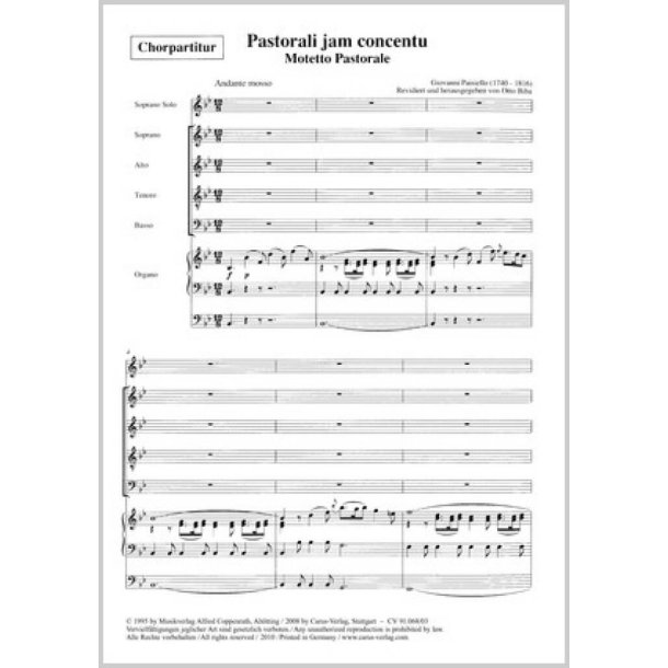 Pastorali jam concentu : Motetto Pastorale