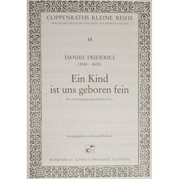 Ein Kind ist uns geboren fein : F-Dur