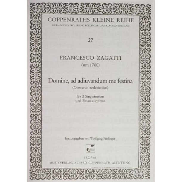 Domine, ad adiuvandum me festina : Concerto ecclesiastico