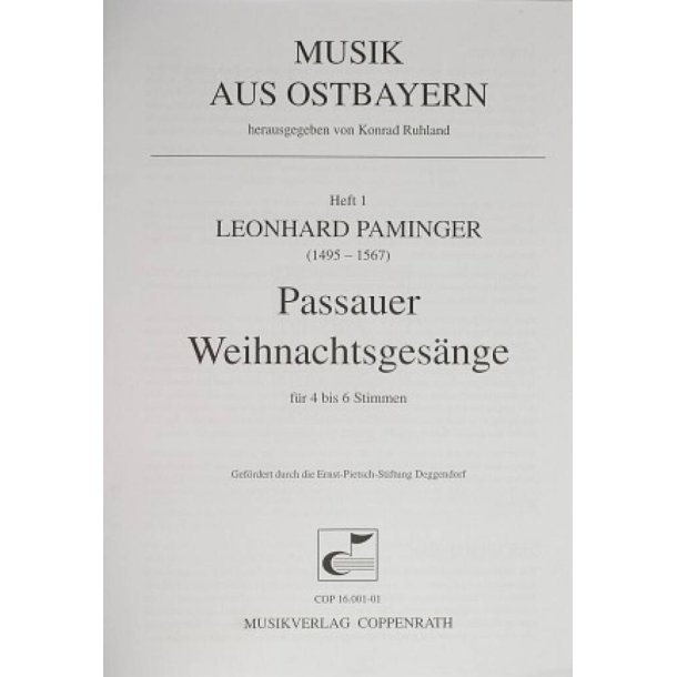 Paminer: Passauer Weihnachtsges&auml;nge