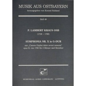 Symphonia Nr. X in G-Dur : aus: Canora Orphei dulce severi nemora