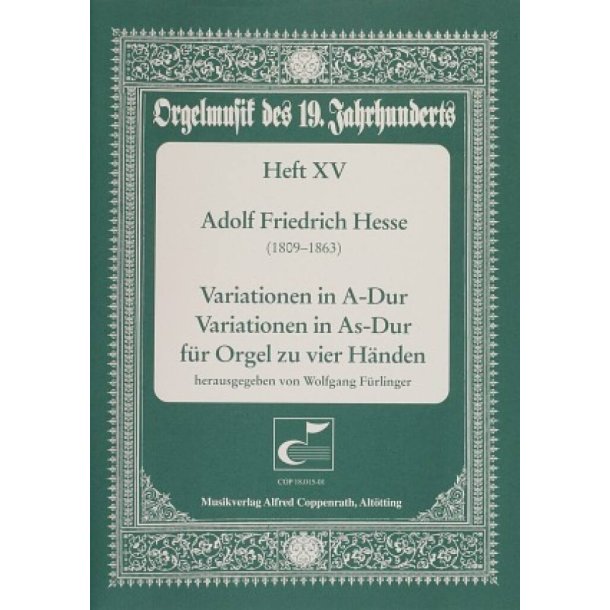 Hesse: Variationen f&uuml;r Orgel zu vier H&auml;nden