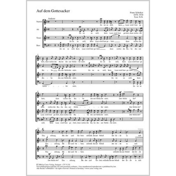 Schreker: Auf dem Gottesacker, Vergangenheit