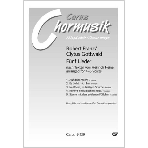 F&uuml;nf Lieder nach Texten von Heinrich Heine