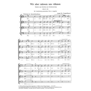 Wir aber müssen uns rühmen : dorisch