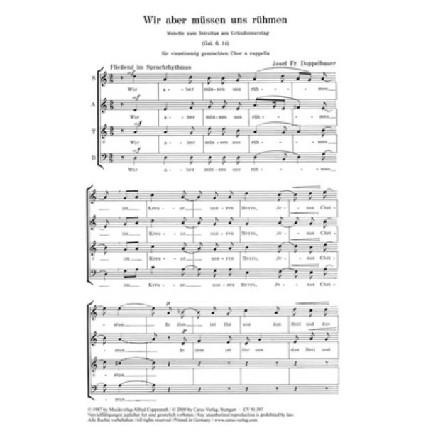 Wir aber m&uuml;ssen uns r&uuml;hmen : dorisch