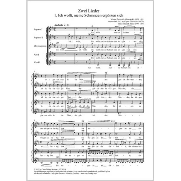Gottwald/Mussorgskij: Zwei Lieder