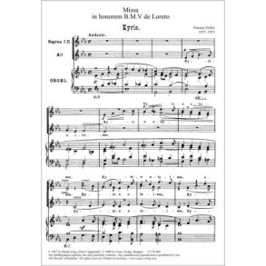 Missa : in honorem B. M. V. de Loreto