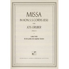 Missa in hon. S. S. Cordis Jesu