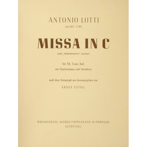 Missa in C : Studentenmesse