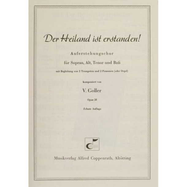 Goller, Der Heiland ist erstanden