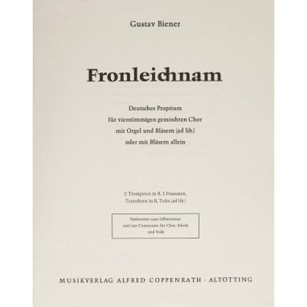 Fronleichnam : Deutsches Proprium