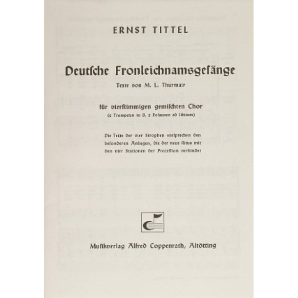 Deutsche Fronleichnamsges&auml;nge
