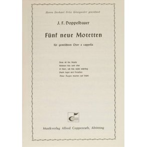 Fünf neue Motetten
