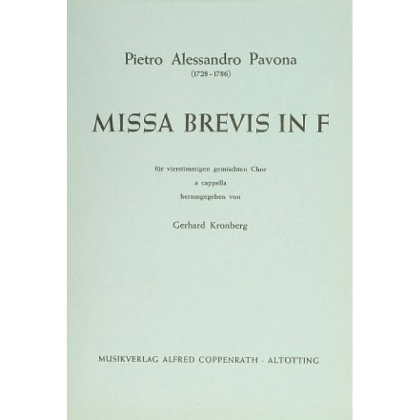 Missa brevis in F : F-Dur