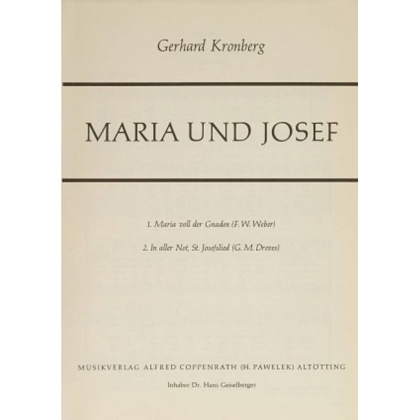 Kronberg: Maria und Joseph