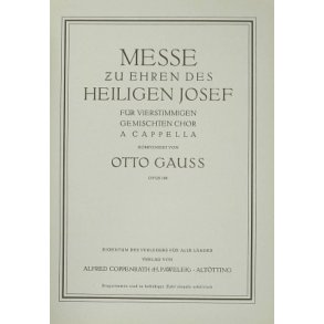 Messe zu Ehren des heiligen Josef : G-Dur