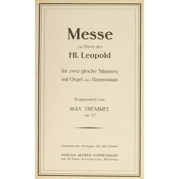 Messe zu Ehren des hl. Leopold