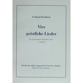 Kronberg: Vier geistliche Lieder [Coro SATB]