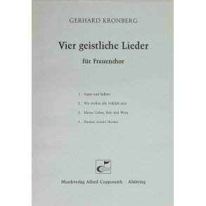 Kronberg: Vier geistliche Lieder [SSA]
