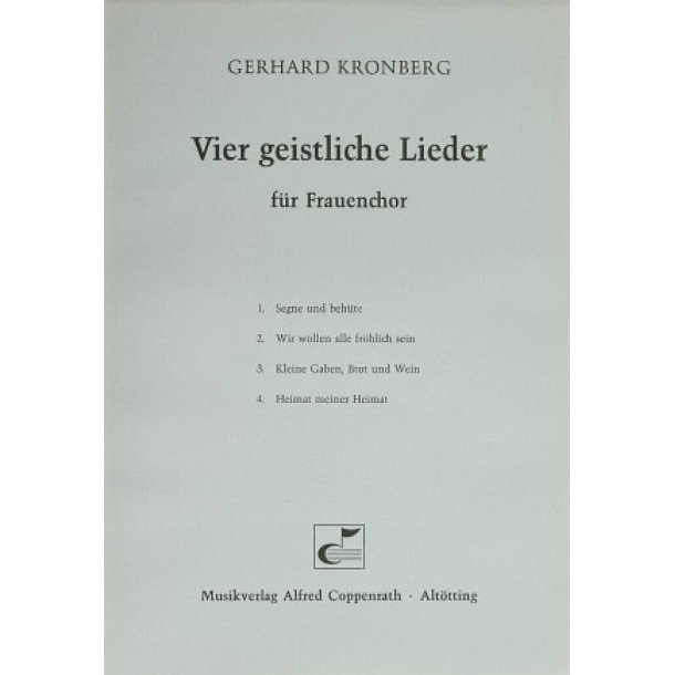 Kronberg: Vier geistliche Lieder [SSA]