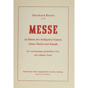 Messe : zu Ehren der heiligsten Namen Jesus, Maria und Joseph