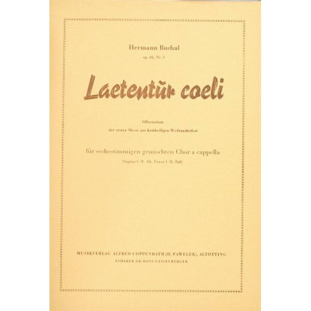 Laetentur caeli : Offertorium f&uuml;r die erste Messe des hochheiligen Weihnachtsfestes