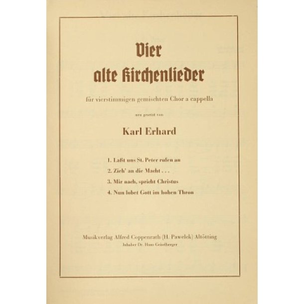 Erhard, 4 alte Kirchenlieder