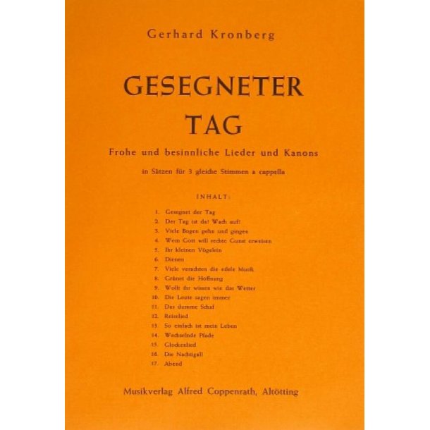 Gesegneter Tag : Frohe und besinnliche Lieder und Kanons