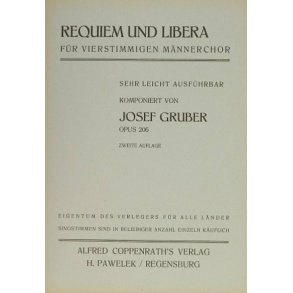 Josef Gruber: Requiem und Libera