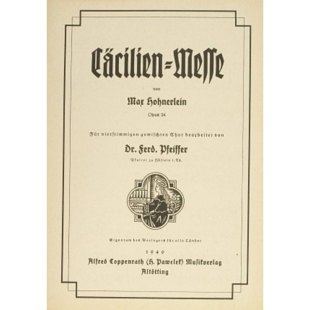 Messe zur Ehren der hl. C&auml;cilia : D-Dur