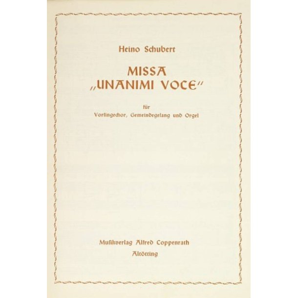 Missa Unanimi voce