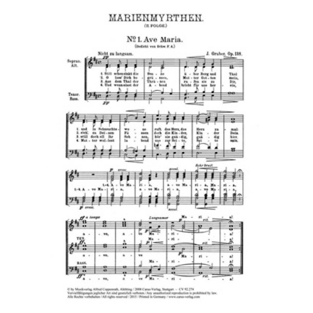 Gruber: Marienmyrthen