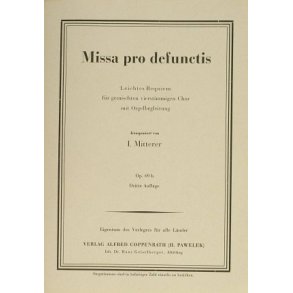 Missa pro defunctis : Leichtes Requiem
