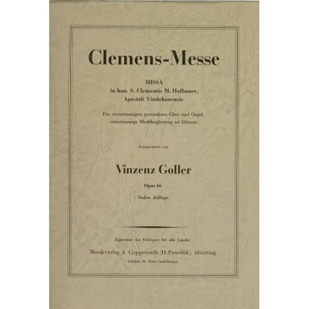 Missa in honorem St. Clementis