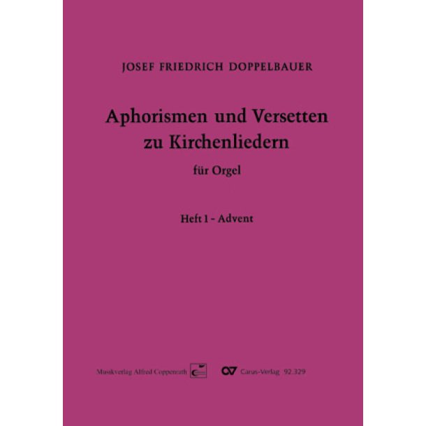 Aphorismen und Versetten zu Kirchenliedern Heft I : Advent