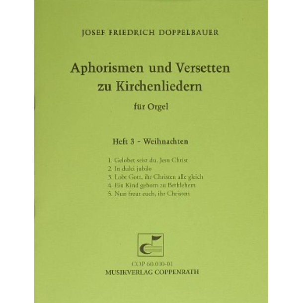 Aphorismen und Versetten zu Kirchenliedern Heft 3 : Weihnachten