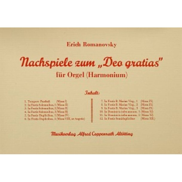 Romanovsky: Nachspiele zum Deo gratias