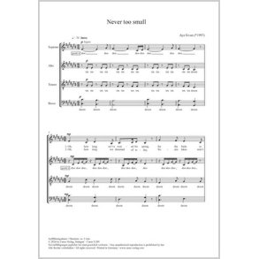 Never too small - C sharp major : Award winning at females featured competition