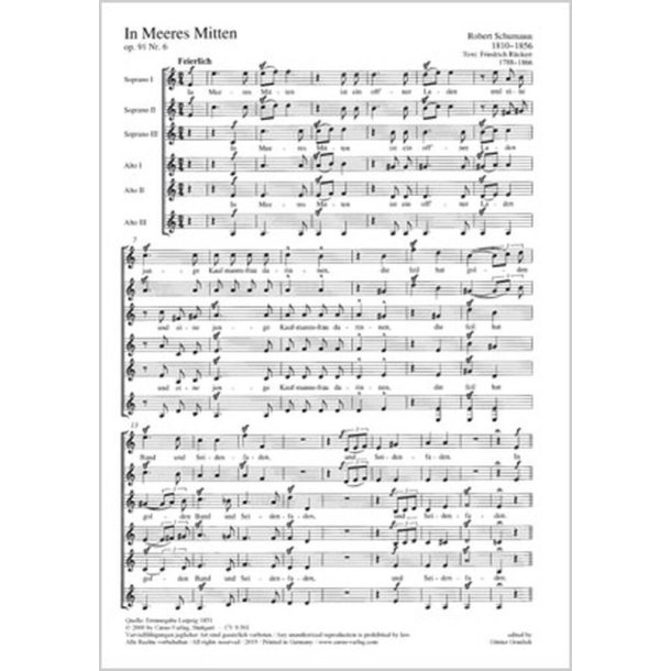 In Meeres Mitten : aus: Romanzen und Balladen II