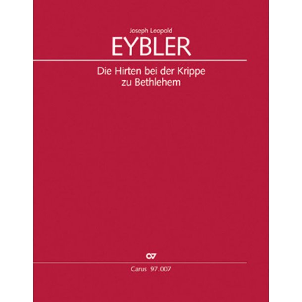 Die Hirten bei der Krippe zu Bethlehem : Weihnachtsoratorium in zwei Teilen