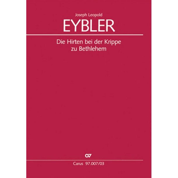 Die Hirten bei der Krippe zu Bethlehem : Weihnachtsoratorium in zwei Teilen