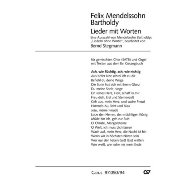 Ach, wie fl&uuml;chtig, ach, wie nichtig : aus Lieder mit Worten