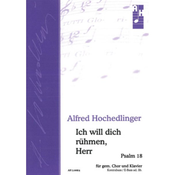 Ich will dich r&uuml;hmen, Herr : F-Dur